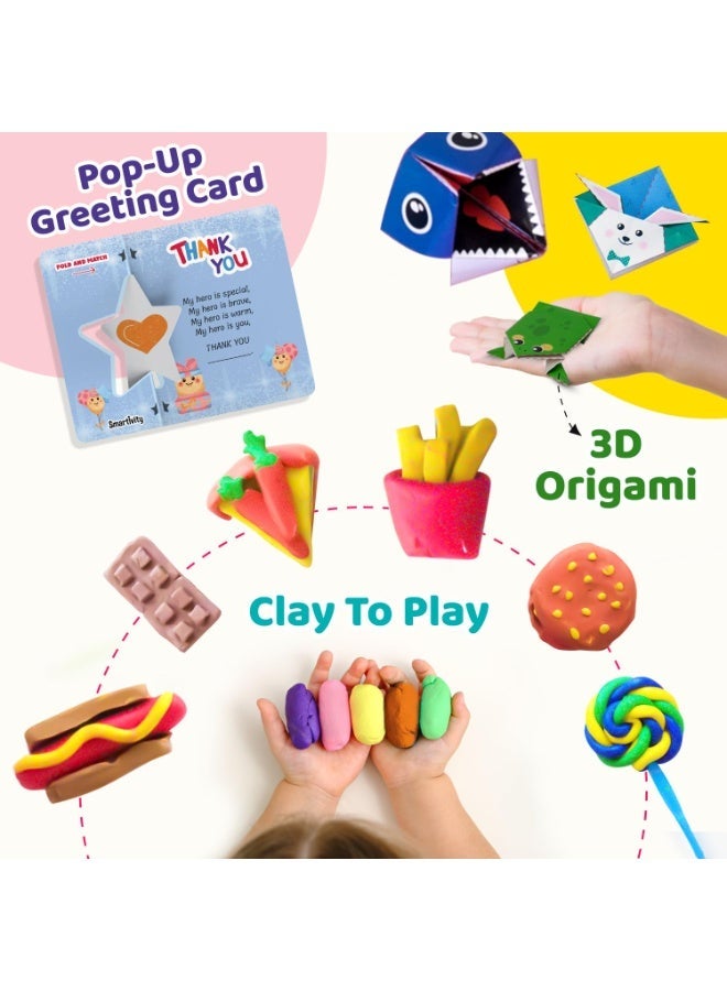 سمارتيفيتي مجموعة سمارتيفيتي ميجا 20+ للأنشطة الفنية والحرفية للبنات من عمر 5 إلى 9 سنوات | هدية عيد ميلاد إبداعية للأطفال | صلصال، ختم، تتبع، منزل ثلاثي الأبعاد، أوريغامي، وغيرها الكثير | ألعاب للأطفال من عمر 5 إلى 9 سنوات - Image 2